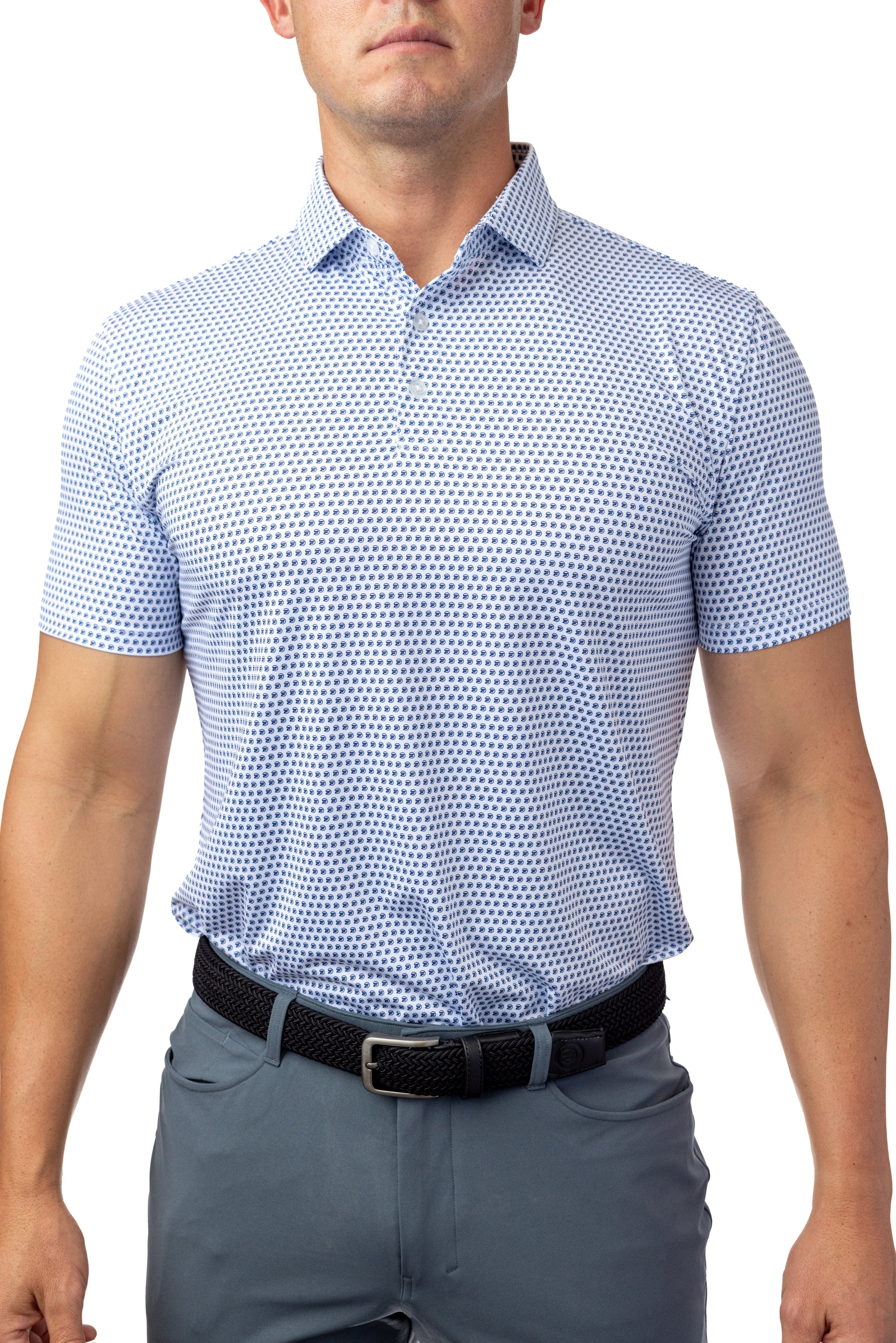 Flighting Polo: Bright White (Athletic Fit)