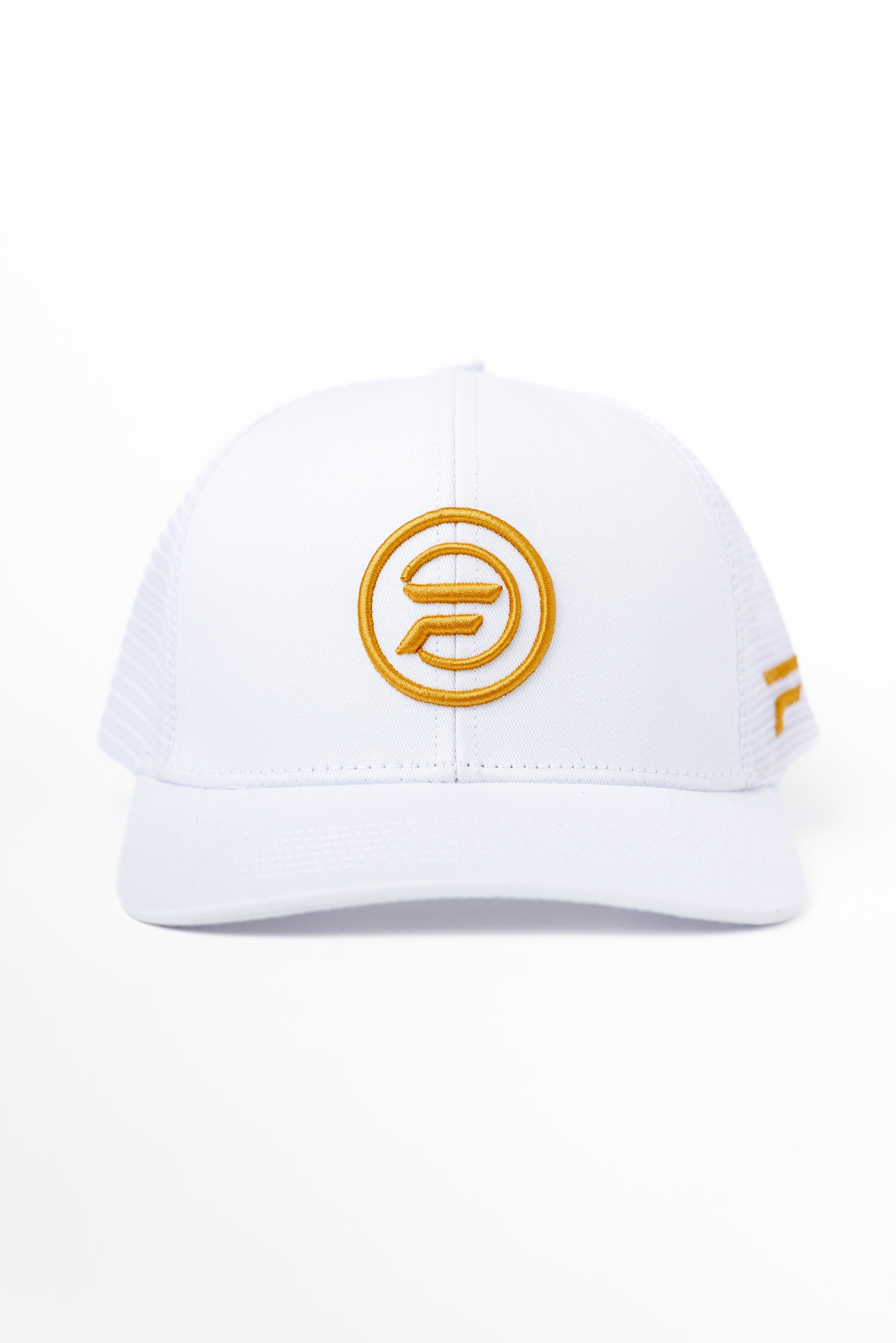 Performance Mesh Snapback: White & Gold