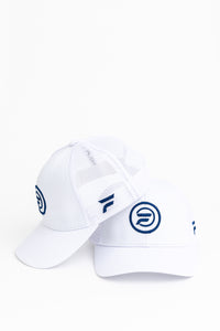 Performance Mesh Snapback: White & Blue