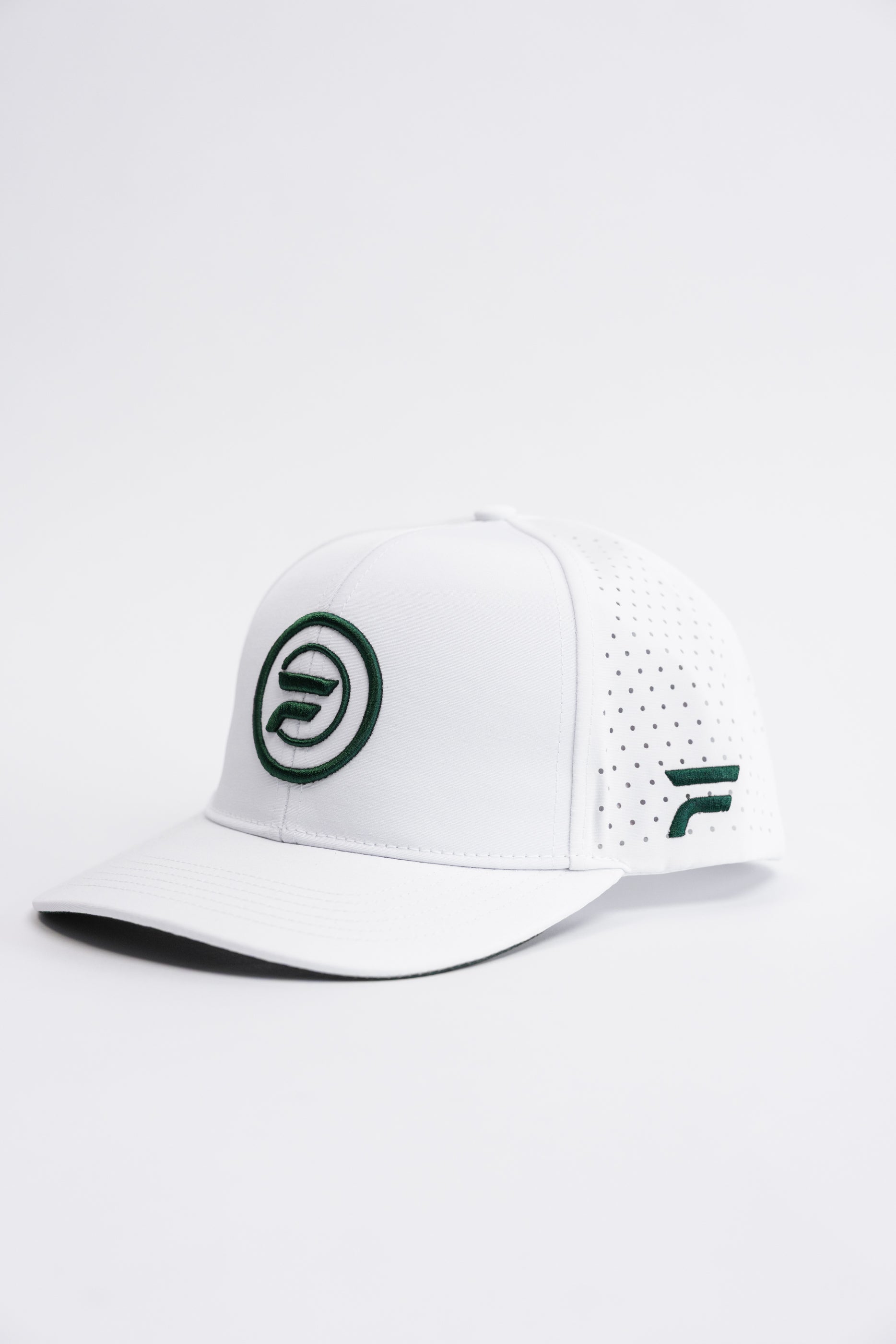 Performance Mesh Snapback: White & Green
