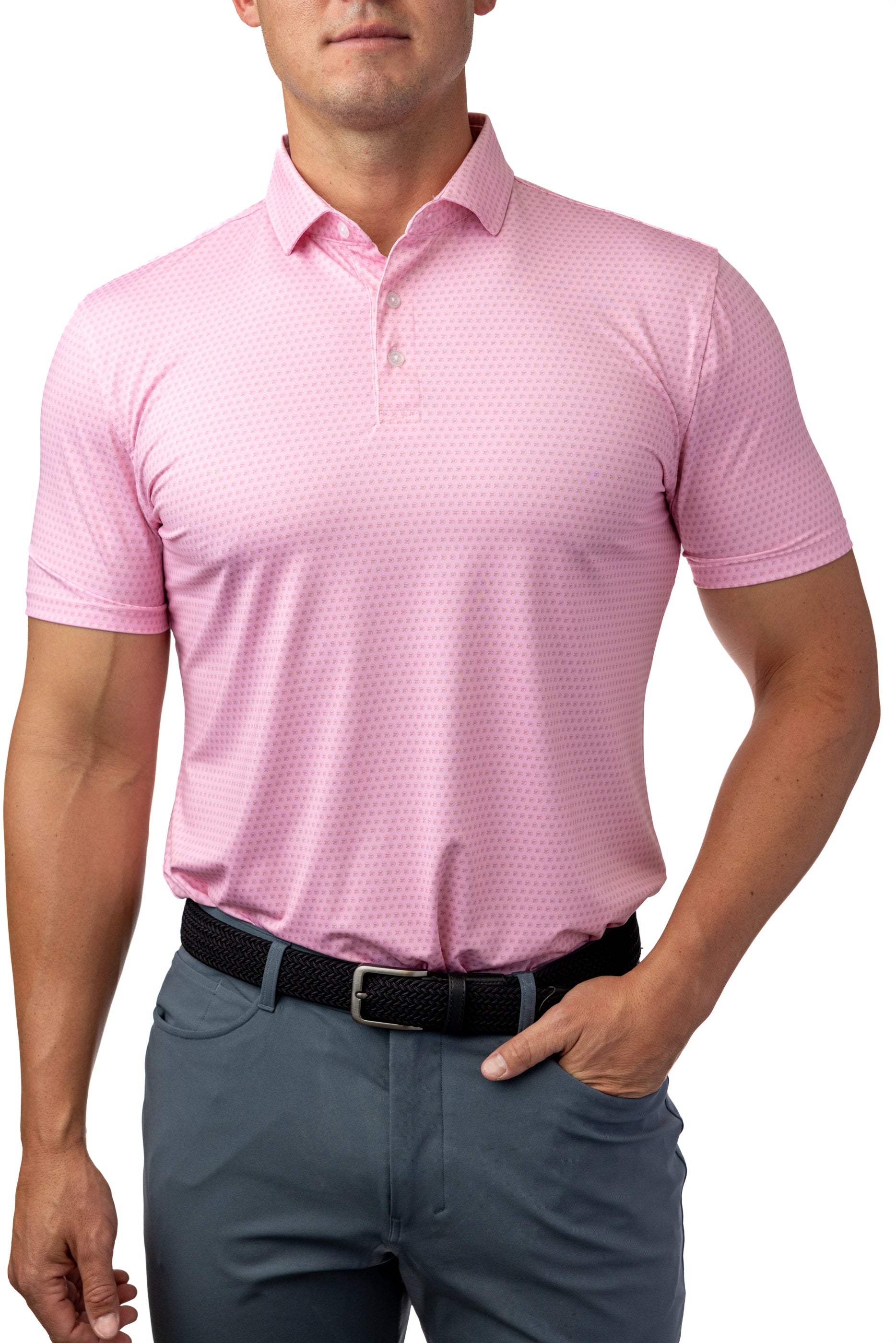 Flighting Polo: Light Rose (Athletic Fit)