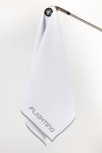 Flighting Golf Towel - White